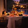 five course gourmet dinner in a private poolside cabana