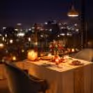 Elegant table décor for a peaceful open-air dining experience