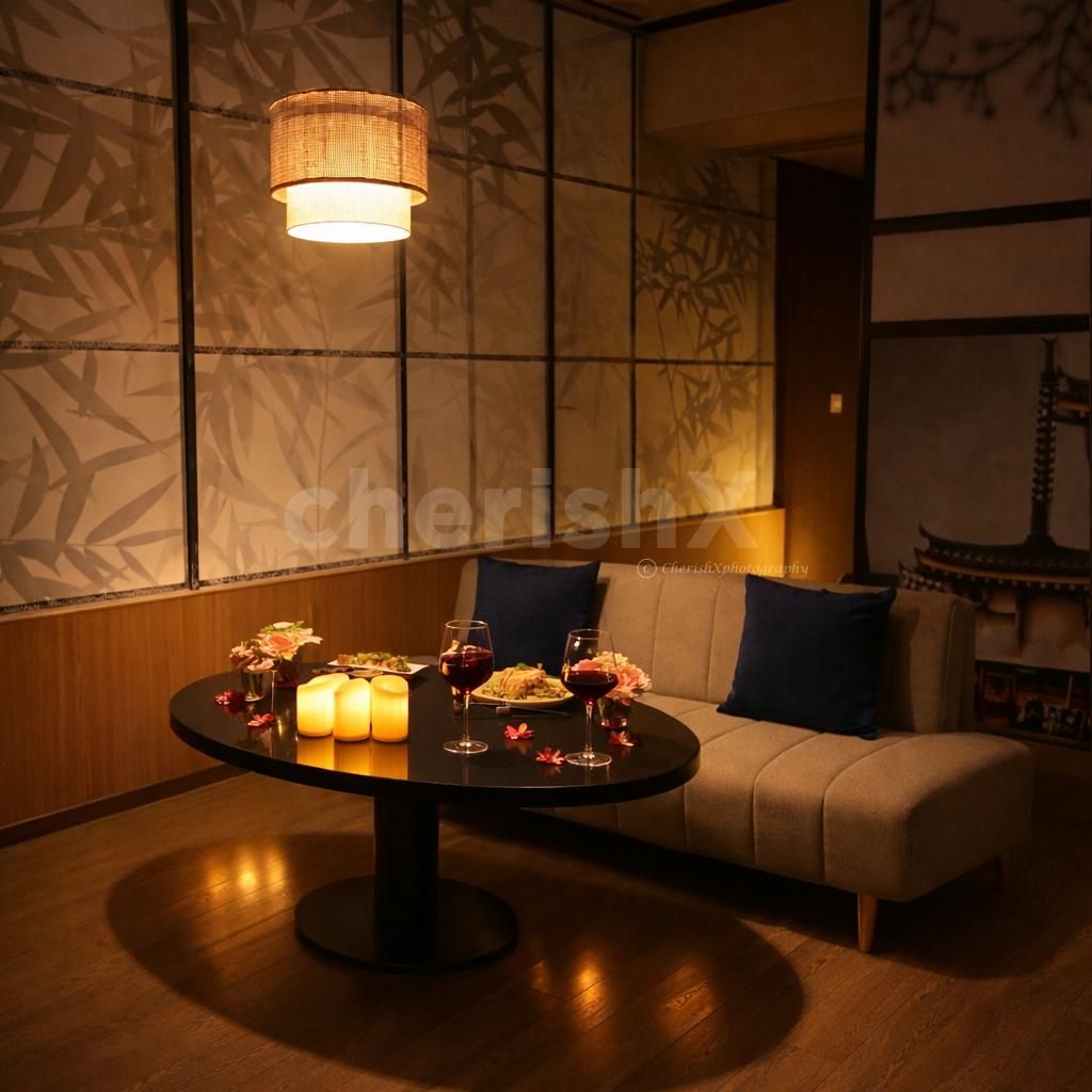 Romantic candlelight dining experience at Shin’ya
