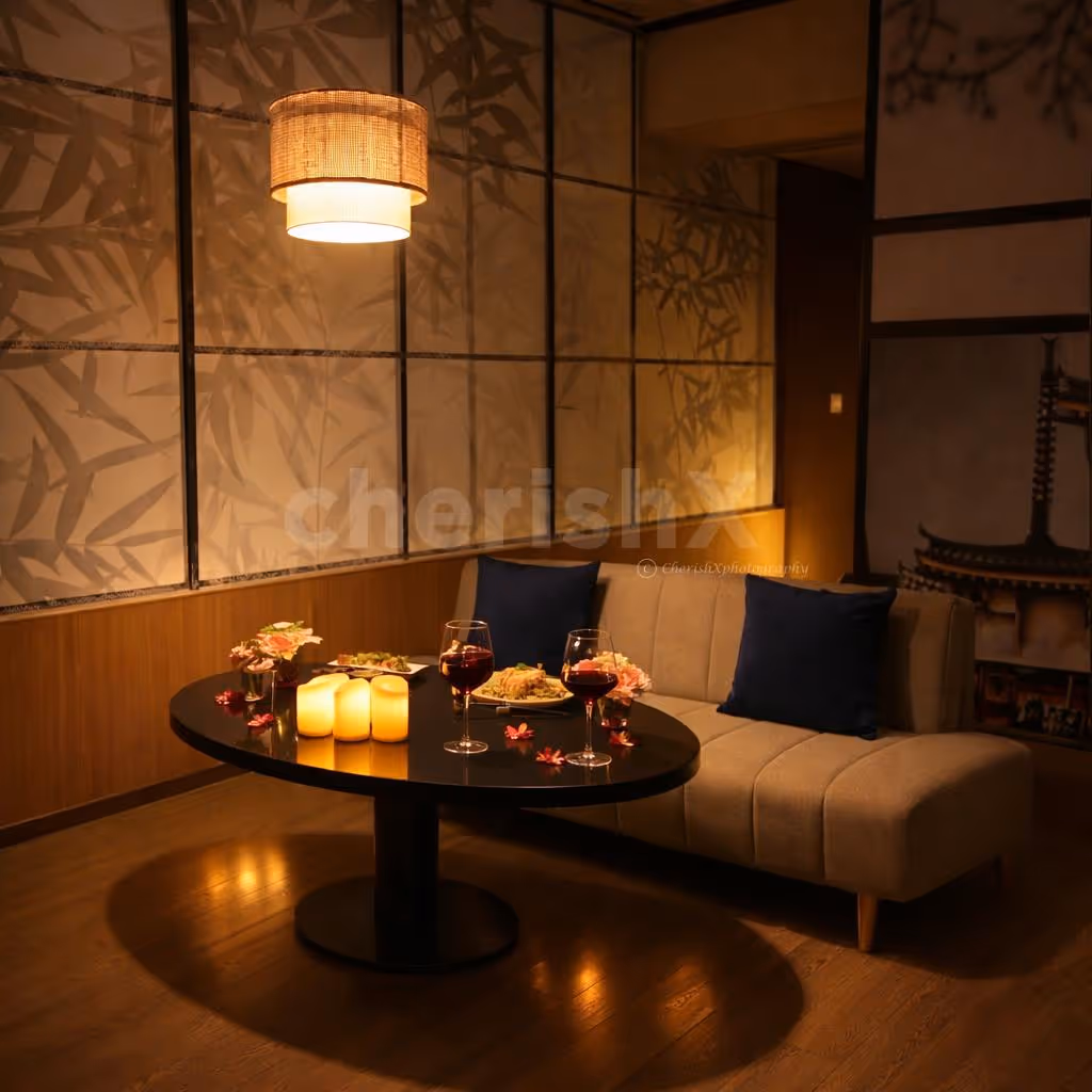 Romantic candlelight dining experience at Shin’ya