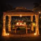 Romantic candlelight dinner in a private cabana under the starsq