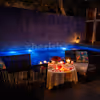 Valentine’s poolside candlelight dinner setup at The Park Hotel