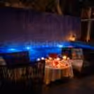 Valentine’s poolside candlelight dinner setup at The Park Hotel