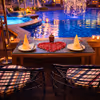 Romantic Valentine’s evening overlooking the pool