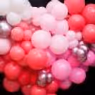 Latex white balloons balance colors with a clean and elegant look