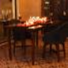 cozy indoor candlelight dining setup at foresta cafe