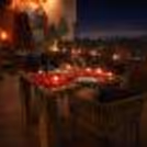 beautifully decorated table with candles and fresh flowers