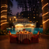 Poolside Candlelight Dinner at Halcyon, Bangalore