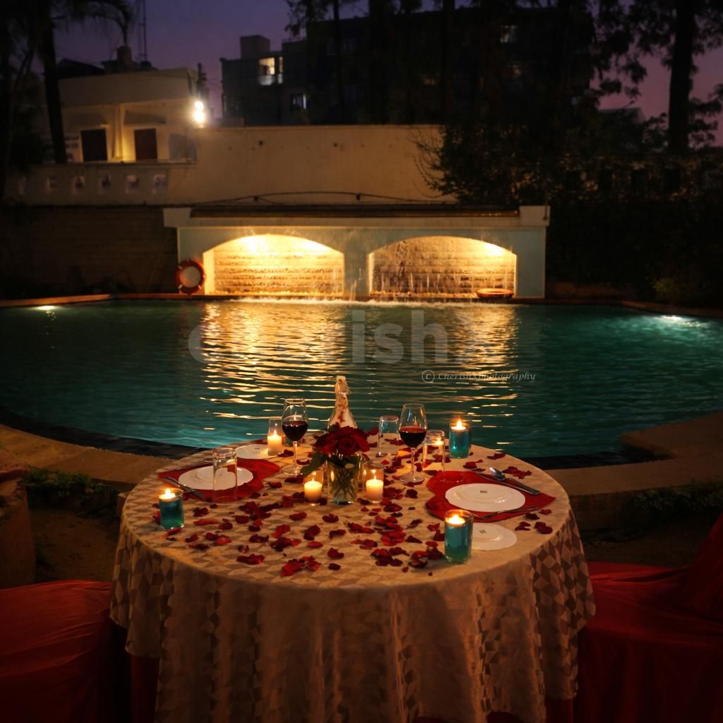 Romantic Poolside Candlelight Dinner in Koramangala