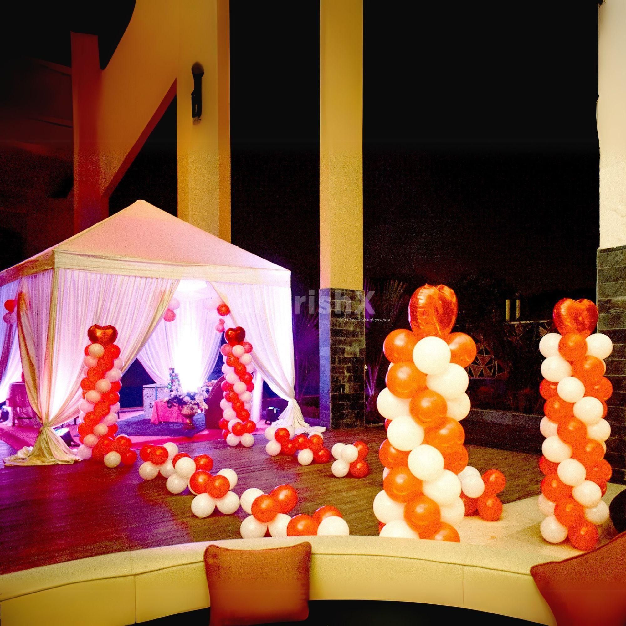 Romantic Valentine’s poolside cabana candlelight dining at Taj