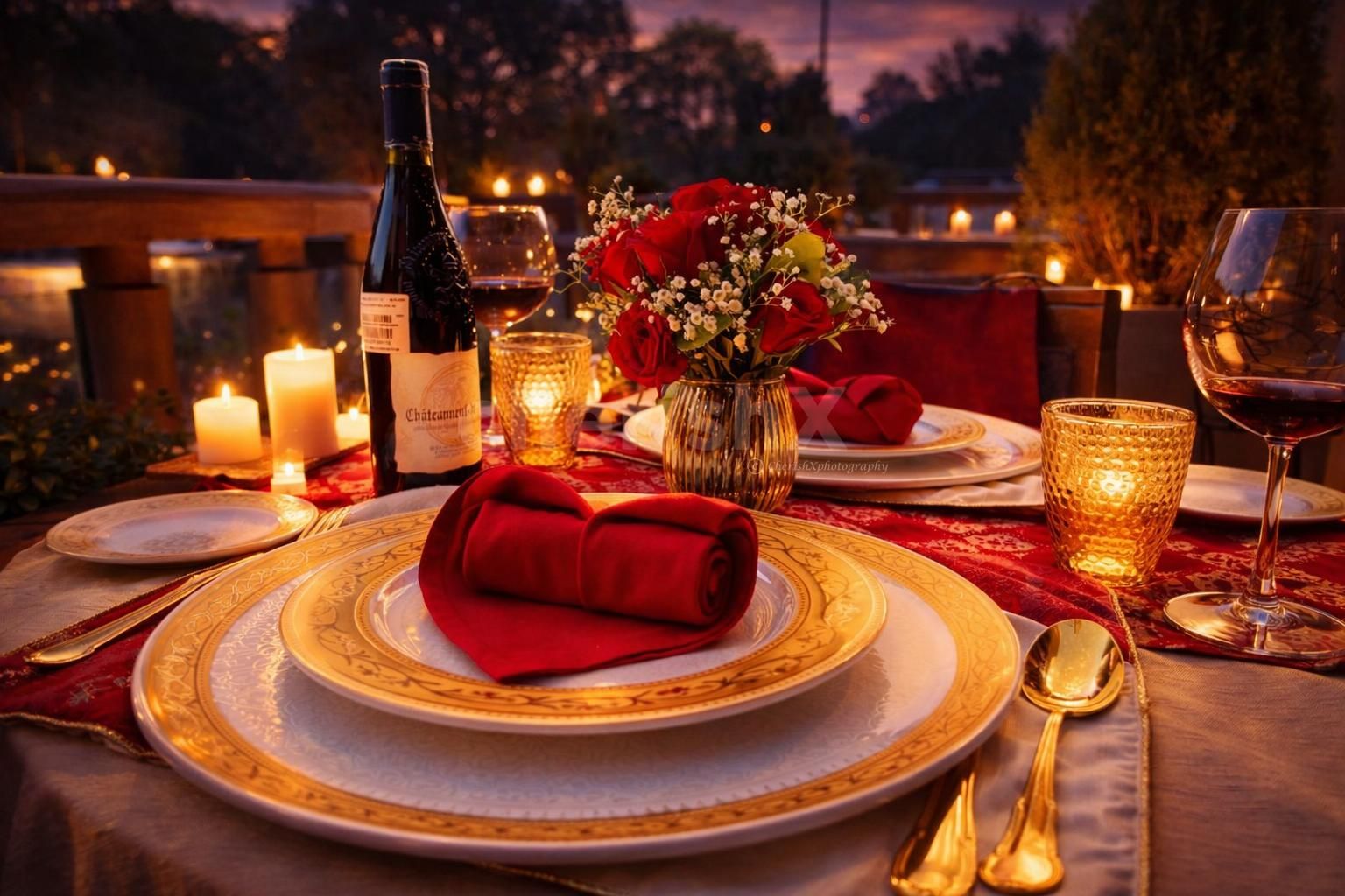 Beautifully decorated table setup for a perfect Valentine’s evening
