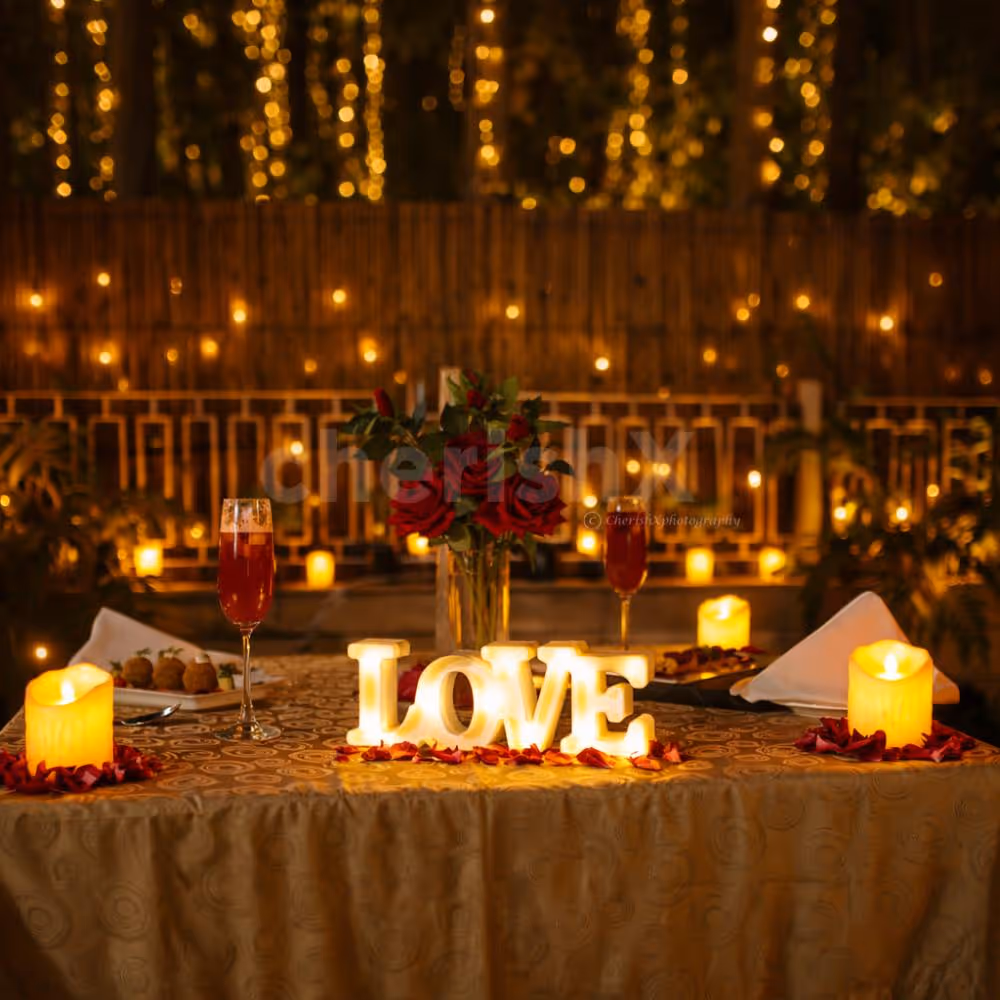 Intimate 4-course dining experience in open-air ambiance