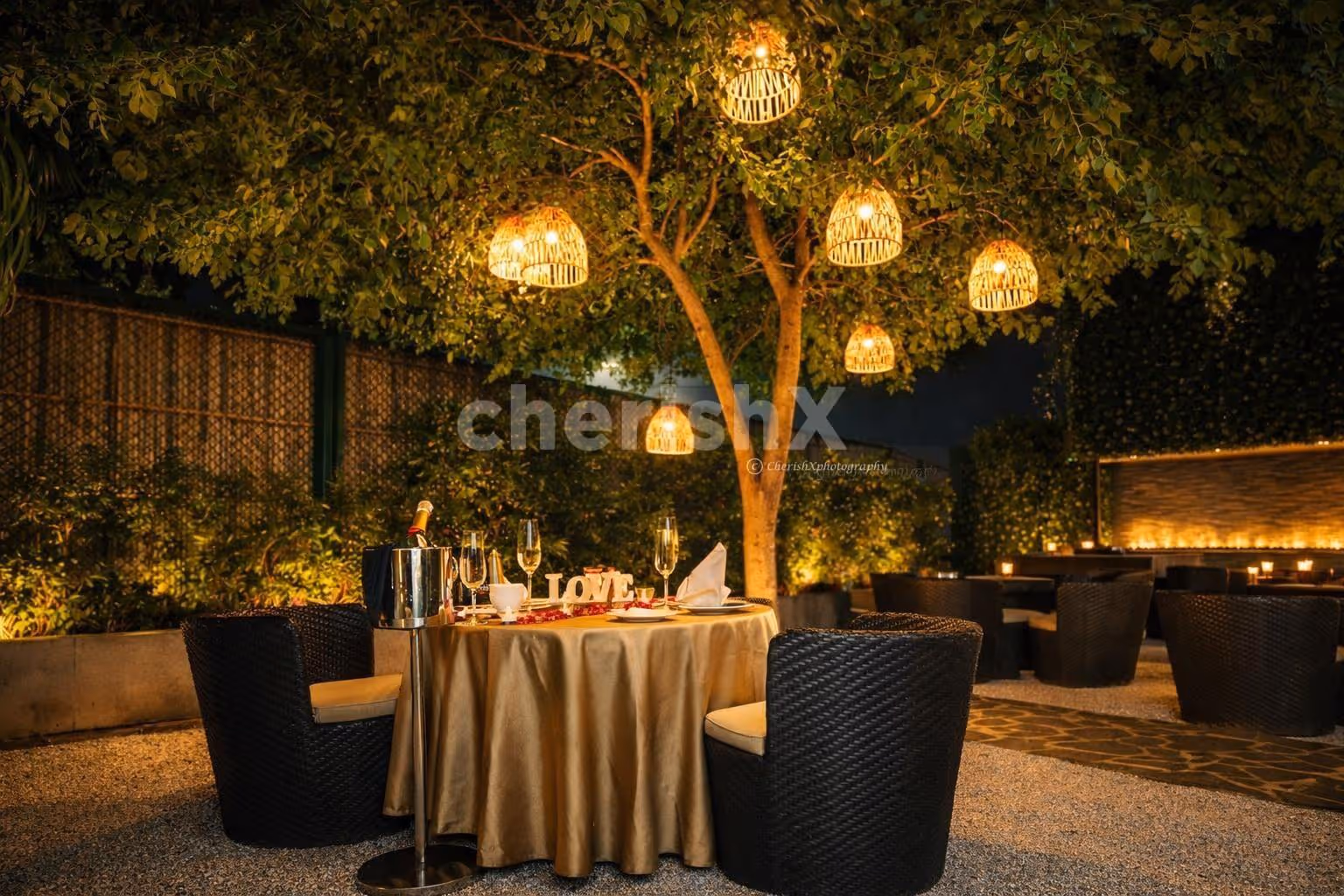 Ignite the Flames of Romance with our Captivating Decor and Enchanting Ambience.