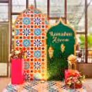 Large sunboard cutout creates a bold, elegant, and sacred backdrop