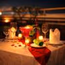 Romantic rooftop poolside candlelight dining by fortune