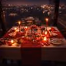 Luxurious candlelight dining at 26th floor by The Lalit