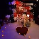 Aesthetic romantic room decoration for a private movie night with your partner.