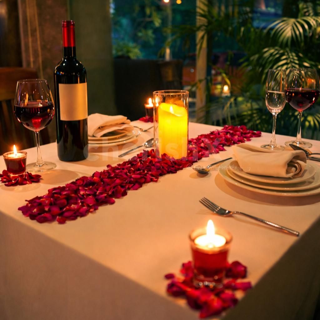 The cosy dining table with the two of you in a love setup can never go wrong