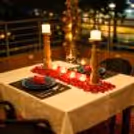 beautiful lit setup for dining in gurugram