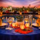 A romantic evening awaits with this rooftop poolside dining experience at Clarion Hotel Bangalore, where candlelight meets tranquil poolside charm.