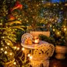 A cozy candlelight escape tucked in a lush garden, where every glow feels magical