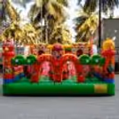 The massive 26x16 ft size of the Mario-themed bouncy house is a thrilling yet safe playzone