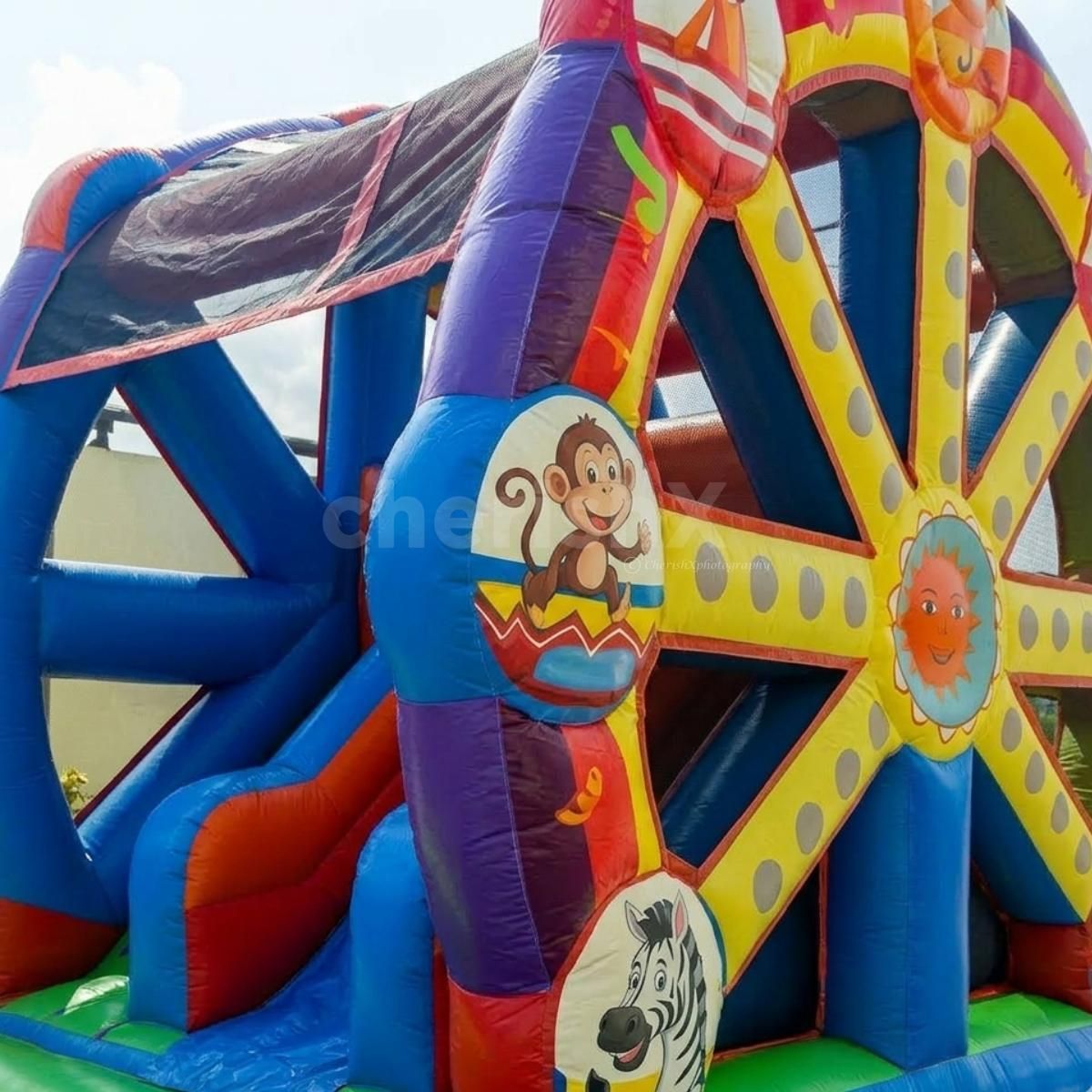 A bouncy remains firm throughout the session to avoid tripping of playing kids.