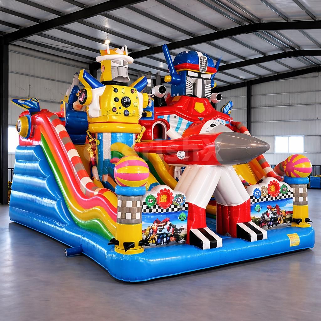 A Fun And Multi-Coloured Robot Theme Kids Activity Area Is An Exciting Kids Party Experience