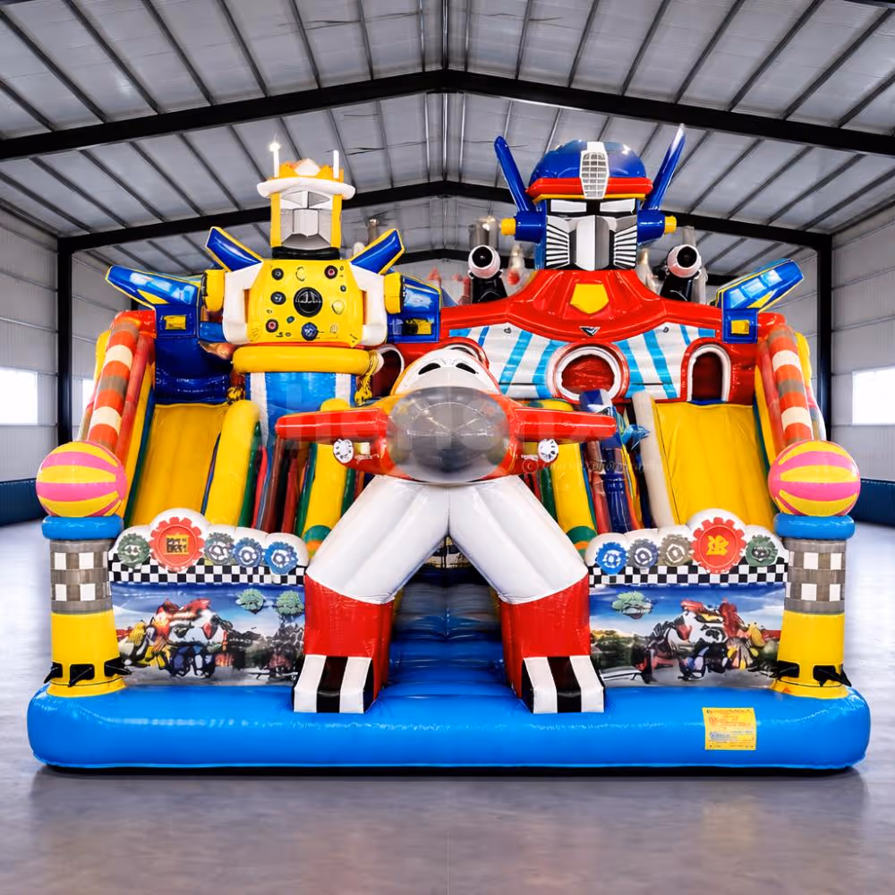 Robot transformer bouncy setup for fun kids activities and events