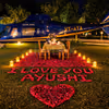 Romantic Candlelight Dining Setup With A Chopper Theme For Couples