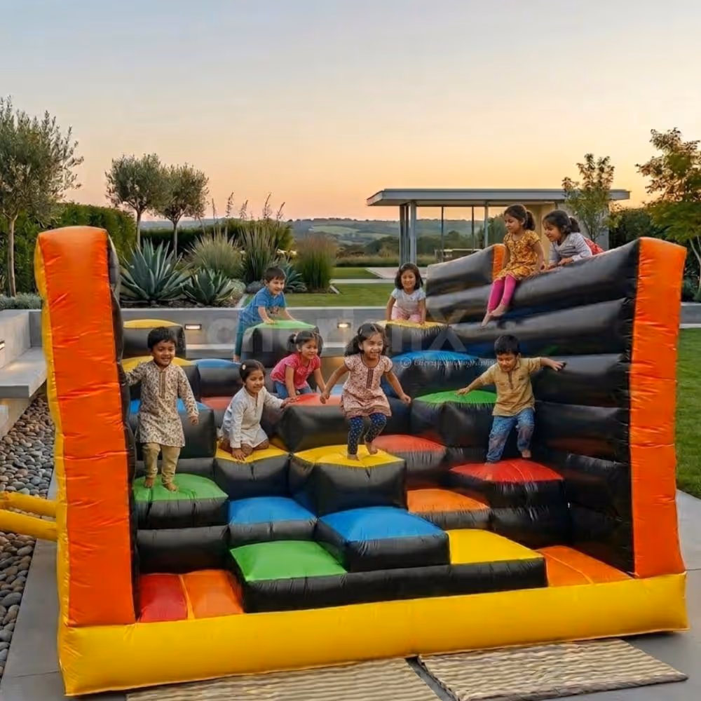 Huge Obstacle Maze Bouncy Setup For Fun Kids' Event And Celebration Party