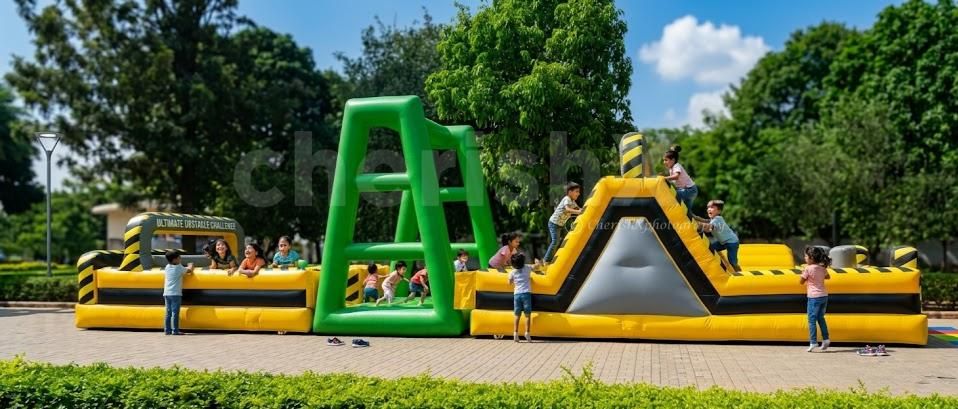 Large Bouncy Track Designed For Safe And Active Group Play For 4 Hours Period