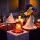 Decorated table with rooftop and poolside setting in Bangalore