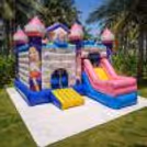 Pink Princess Bouncy Castle Setup For A Kids' Birthday Party Is Fun Favourite Activity