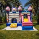Kids Enjoy Jumping And Sliding Non Stop On This Princess Inflatable Castle Setup