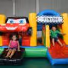 Inflatable Car Race Bouncy Setup For A Fun Kids' Birthday Party