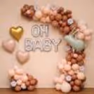 Cute Bunny Theme Decor With Pastel Balloons For A Baby Shower
