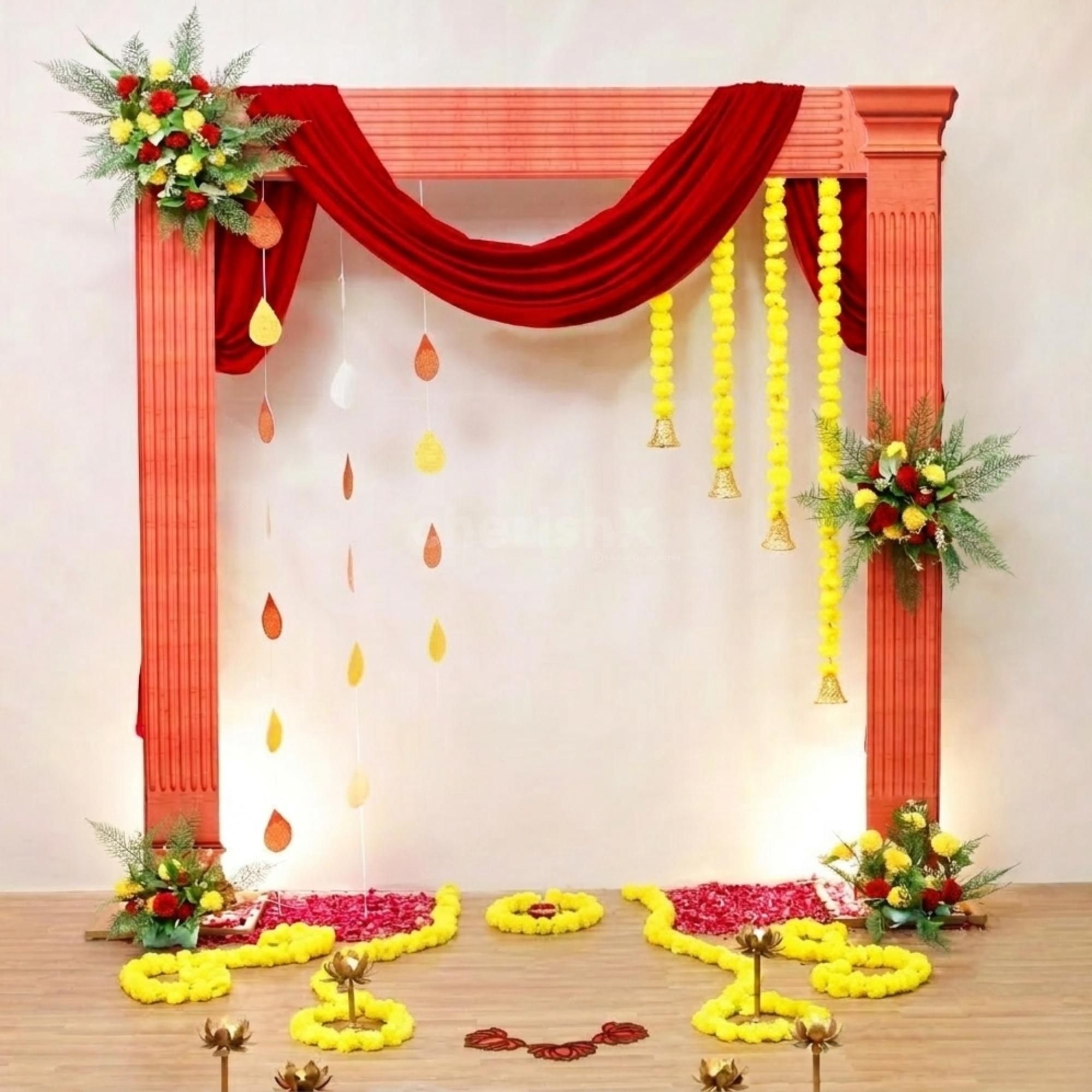 A Customized Annaprashan Board Announces The Celebration's Reason Aloud.