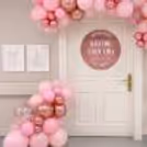 Macron, Latex And Pastel Balloons In Pink Tone Ensures An Immersive Effect Is Created