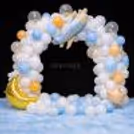 Golden Confetti Balloons Shining Around The Cute Half-Birthday Setup Catches Attention