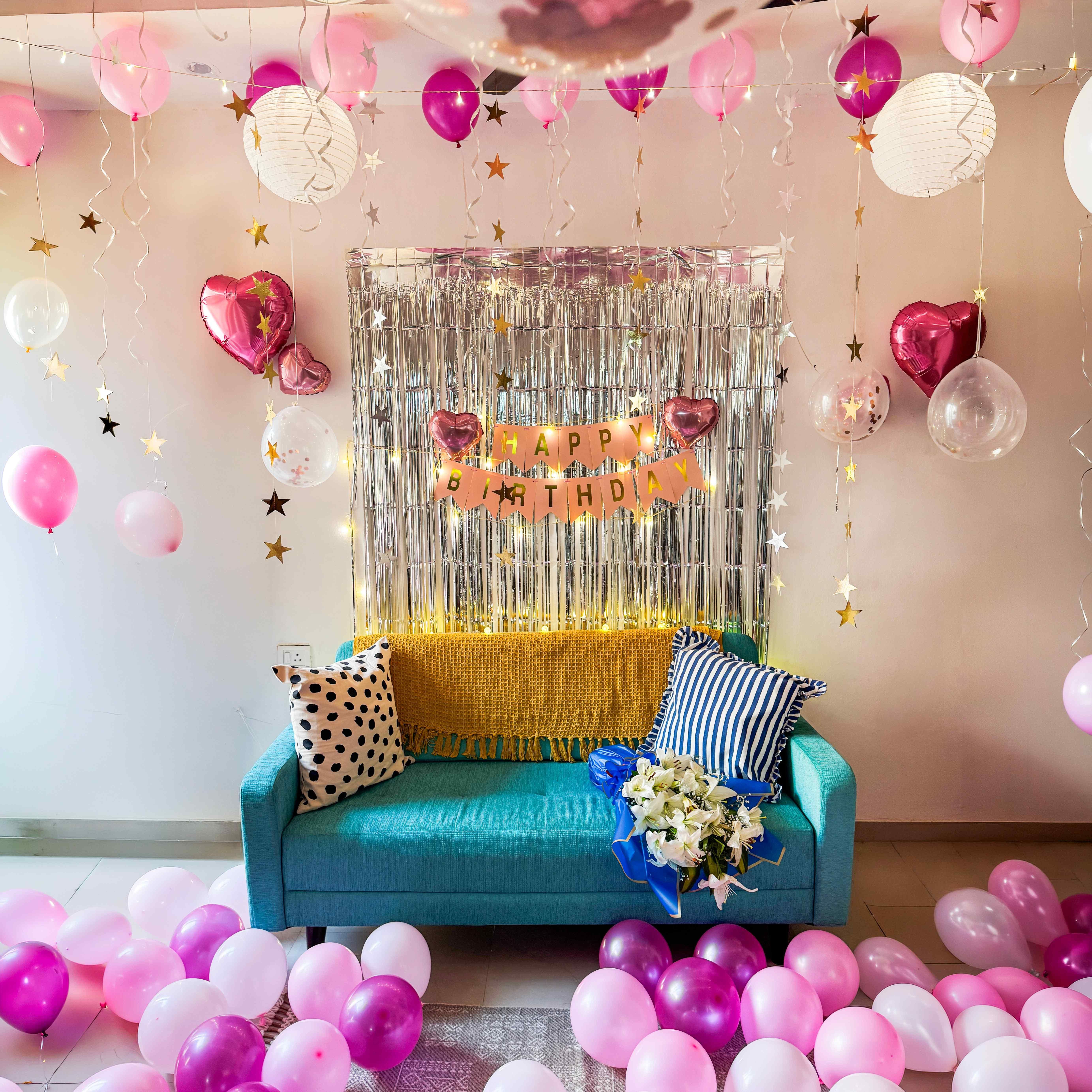 Minimal birthday bash decor for home