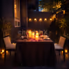 romantic balcony candlelight dinner in gurgaon