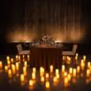 Romantic Candlelight Dining Experience. Beautiful table with an intimate proposal setting.