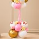 Pink And White Flowers, Tassel And A Vinyl Sticker Complete The Bouquet's Luxurious Feel