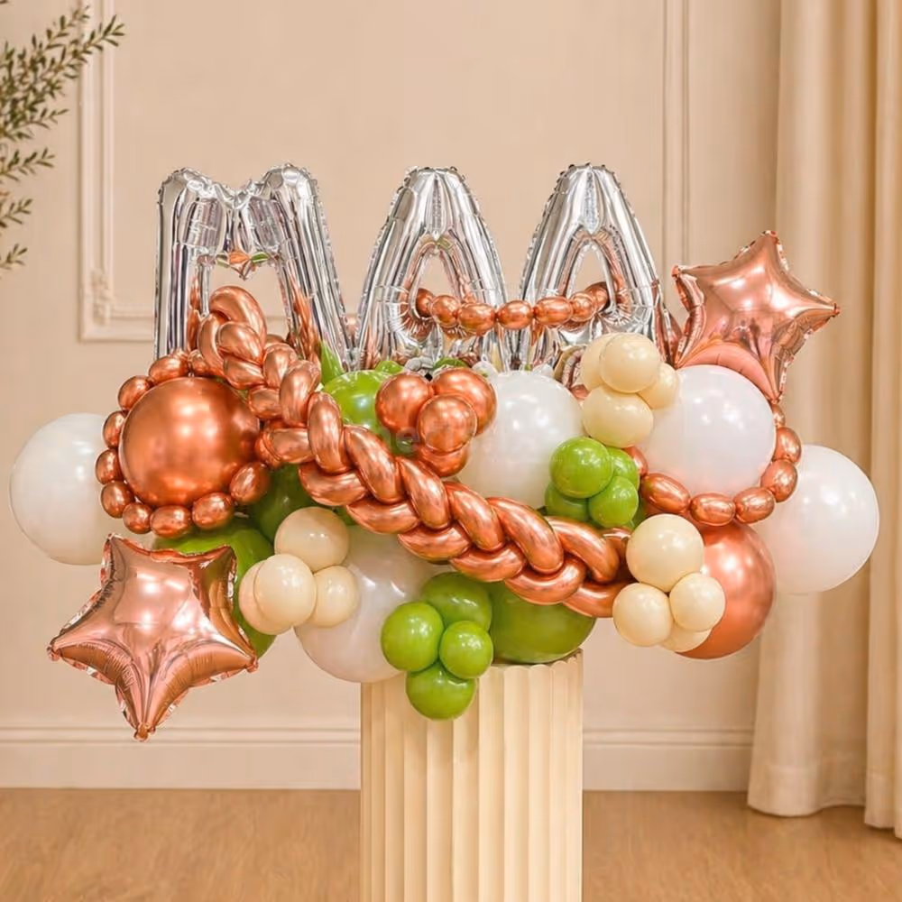 "Maa" Silver Letter Foil Balloon Will Fill Her Heart With Joy On This Special Mother's Day.