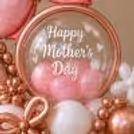 Latex White And Rose Gold Chrome Balloons Together Form A Heart-Warming Tone In The Bouquet