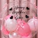 Pastel Pink, White Metallic And Pink Latex Balloons Inside A Bubble Balloon Create A Chic Feel