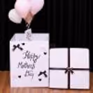 Black "Happy Mother's Day" On A Bubble Balloon Inside A Pastel Pink Is Eye-Catching
