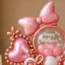 White "Happy Mother's Day" Vinyl Sticker Shines Beautifully, Making The Bouquet Sparkle