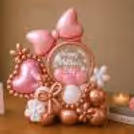 Metallic Pink Balloons Inside The Bubble Balloon Radiate Warmth And Affection